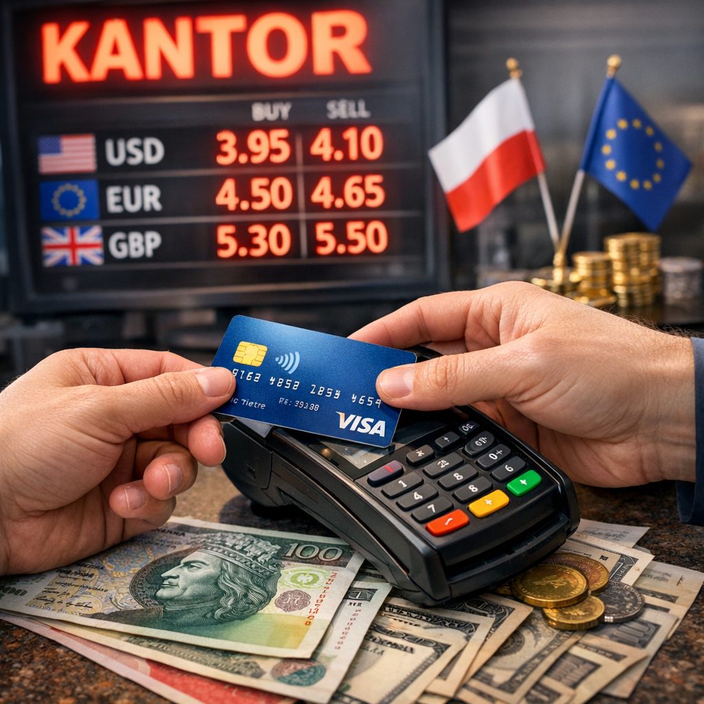 Płatność kartą Visa/MasterCard w kantorze