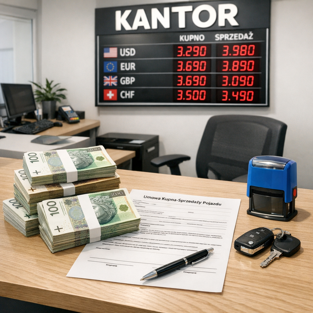 Szybki skup aut za gotówkę w kantorze KANTOR